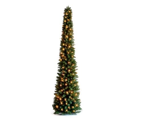 Køb Juletræ 150 cm (søjle) med 200 led lys online billigt møbel