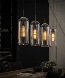 Køb Mirroor - Loftlampe i glas med metal detalje. online billigt møbel