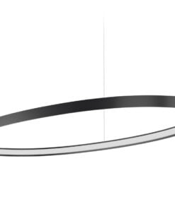 Køb Panzeri ZERO Elipse sort 130 x 59 cm 2.700 Kelvin (Varm hvid farve) online billigt møbel