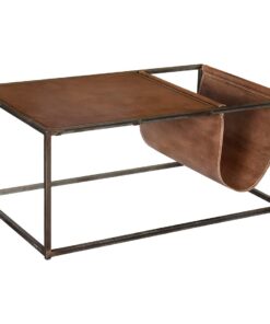 Køb Capone sofabord med læderbeklædt bordplade online billigt møbel