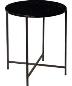 Køb Enzo rundt sidebord med elegant stenplade online billigt møbel