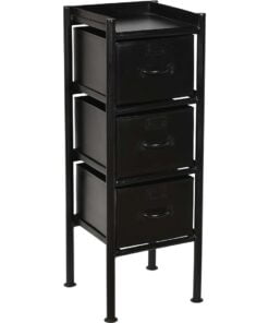 Køb Saga kommode med 3 skuffer - sort online billigt møbel