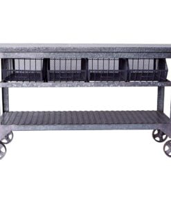 Køb Maskulint rullebord i galvaniseret jern online billigt møbel