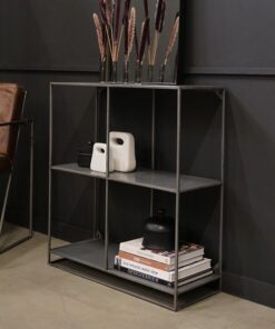 Køb Washington -  Vægreol med fire rum i metal online billigt møbel