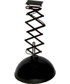 Køb Fabriksloftlampe med sakseudtræk - sort online billigt møbel