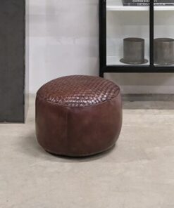 Køb Zona -  Puf i læder online billigt møbel