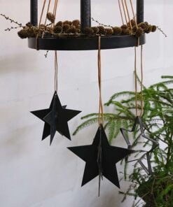 Køb Stjerne i patineret sort metal online billigt møbel