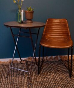 Køb Bella - metal café bord med en rå finish online billigt møbel