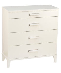 Køb Dixi - Kommode med 4 skuffer og bredde 70 cm Hvid birk online billigt møbel
