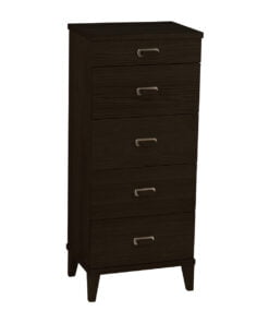 Køb Dixi - Kommode med 5 skuffer og bredde 40 cm Sortbejdset lakeret eg online billigt møbel