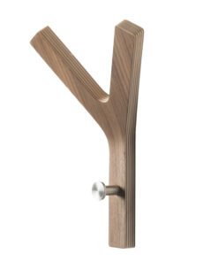 Køb Mini Y-knage - Knage i seks forskellige finish Valnød og stål online billigt møbel