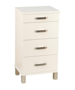 Køb Hall - Kommode med 4 skuffer og 40 cm bred Hvid birk online billigt møbel