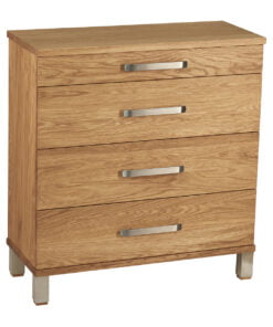 Køb Hall - Kommode med 4 skuffer og 70 cm bred Olieret eg online billigt møbel