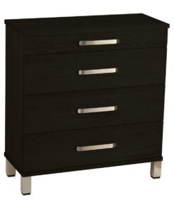 Køb Hall - Kommode med 4 skuffer og 70 cm bred Sortbejdset lakeret eg online billigt møbel