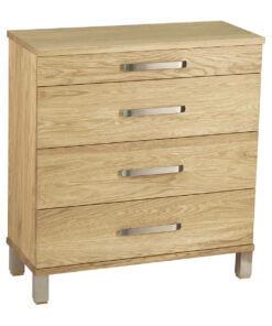 Køb Hall - Kommode med 4 skuffer og 70 cm bred Hvidolieret eg online billigt møbel