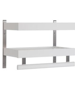 Køb Hall - Dobbelt hattehylde med en bredde på 50 cm Hvid birk online billigt møbel
