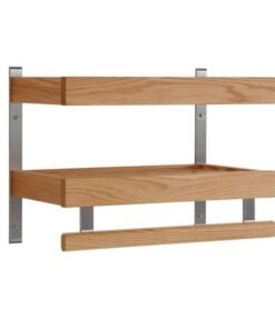 Køb Hall - Dobbelt hattehylde med en bredde på 50 cm Olieret eg online billigt møbel