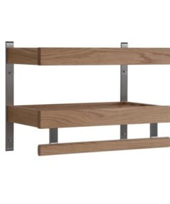 Køb Hall - Dobbelt hattehylde med en bredde på 50 cm Lakeret eg online billigt møbel