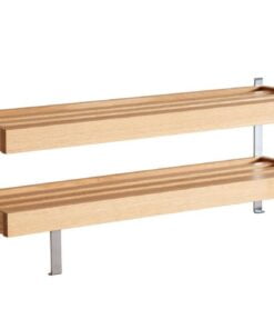 Køb Hall - Dobbelt skohylde som gulvmodel med en bredde på 100 cm Olieret eg online billigt møbel