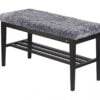 Køb Hall - Bænk i sortbejdset eg Ægte fåreskind lysegrå online billigt møbel
