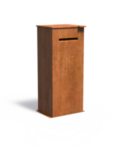 Køb Postkasse cortenstål model Case til brev og pakkepost online billigt møbel