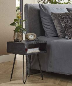 Køb Nova - Sofabord/sengebord i massiv sort akacietræ online billigt møbel