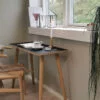 Køb Linea - Skrivebord i linoleum i fire størrelser 120 x 70 cm Røget eg online billigt møbel