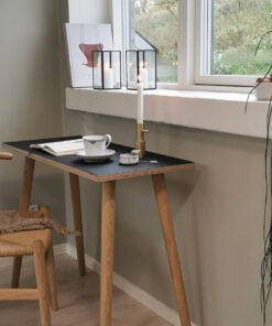 Køb Linea - Skrivebord i linoleum i fire størrelser 120 x 70 cm Røget eg online billigt møbel