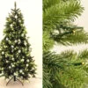Køb Juletræ 180 cm Spritzguss med 288 LED lys og 34 sølvkugler online billigt møbel