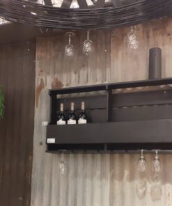 Køb Lamego -  Vinreol i sort træ online billigt møbel