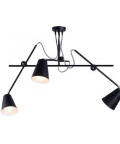 Køb Arnold - Loftlampe i sort metal med seks skærme online billigt møbel