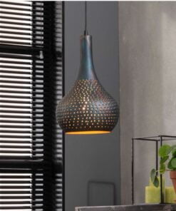 Køb Perfora - Loftlampe i patineret sort/brunt metal online billigt møbel