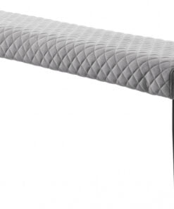 Køb Tackley bænk i grå velour online billigt møbel