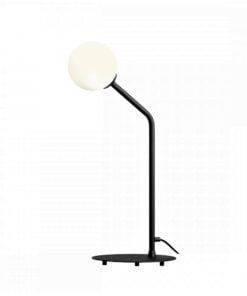 Køb Limelight - Bordlampe i sort metal og hvidt glas online billigt møbel