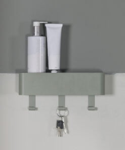 Køb Alhamba - Knagerække med hylde i støvet grøn metal