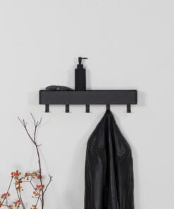 Køb Alhamba - Knagerække med hylde i sort metal