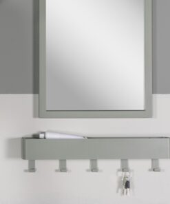 Køb Alhamba - Knagerække med hylde i støvet grøn metal