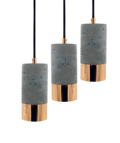 Køb Mørk betonlampe kobber (3 styk) GU10 fatning online billigt møbel