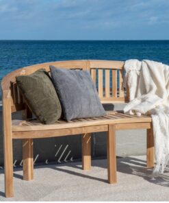 Køb Boca - Havebænk i buet teaktræ online billigt møbel