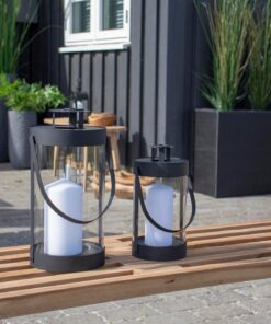 Køb Luz - Lanterne i stål og glas - sæt med 2 stk. online billigt møbel