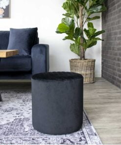 Køb Pista- Puf i sort velour online billigt møbel