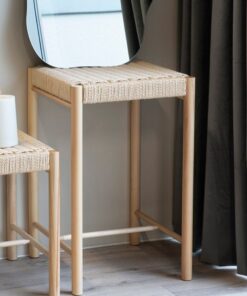 Køb Alamo - Barstol i lys træ og flet online billigt møbel