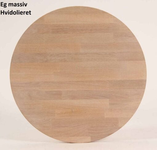 Køb CT 10 - Sofabord i massiv eg og diameter 50 cm Højde 40 cm Hvid olieret online billigt møbel