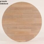 Køb CT 10 - Sofabord i massiv eg med organisk trekantet form i størrelsen 82 x 118 cm Højde 40 cm Hvid olieret online billigt møbel