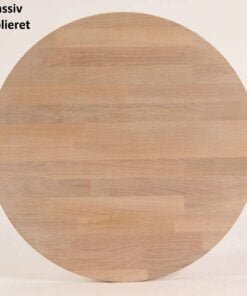 Køb CT 10 - Sofabord i massiv eg og diameter 70 cm Højde 40 cm Hvid olieret online billigt møbel