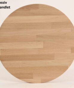 Køb CT 10 - Sofabord i massiv eg med dråbeform og størrelse 74 x 55 cm Højde 40 cm Ubehandlet online billigt møbel