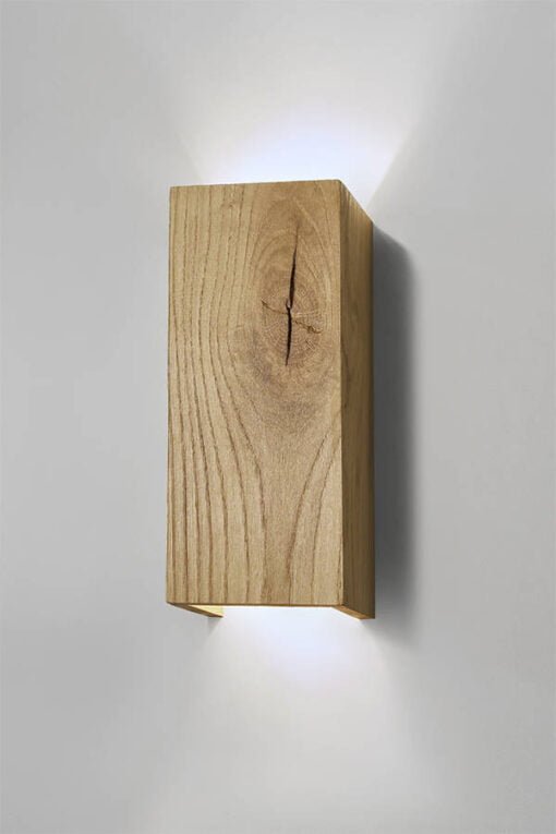Køb SECUNDUS II MODERN RUSTIC væglampe i træ online billigt møbel