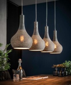 Køb Perfora - Loftlampe i grå metal online billigt møbel