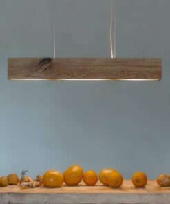 Køb Loftslampe i egetræ 80 cm - rustik online billigt møbel