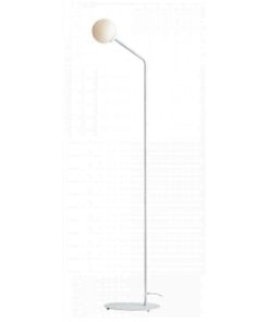 Køb Limelight - Gulvlampe i hvidt metal og hvidt glas online billigt møbel
